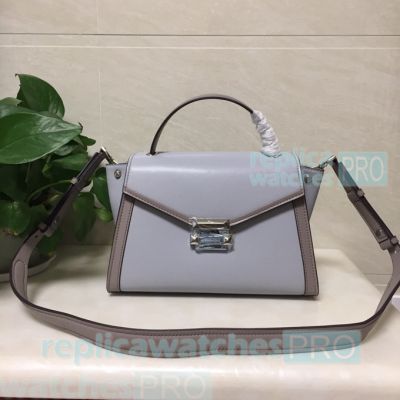 Konckoff Michael Kors Whitney Grey Leather Ladies Bat Ear Bag